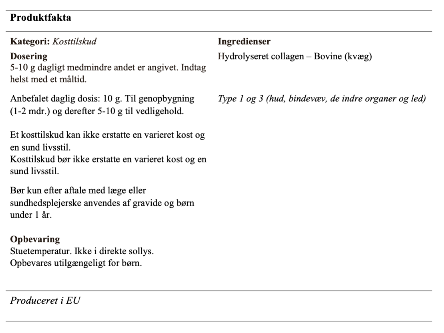 Collagen startpakke