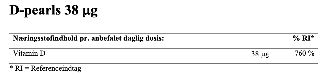 D-pearls 38 µg 240 stk.