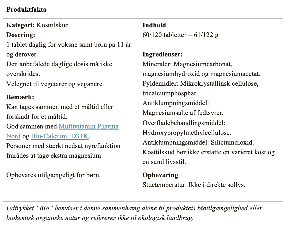 Bio-Magnesium 120 stk.