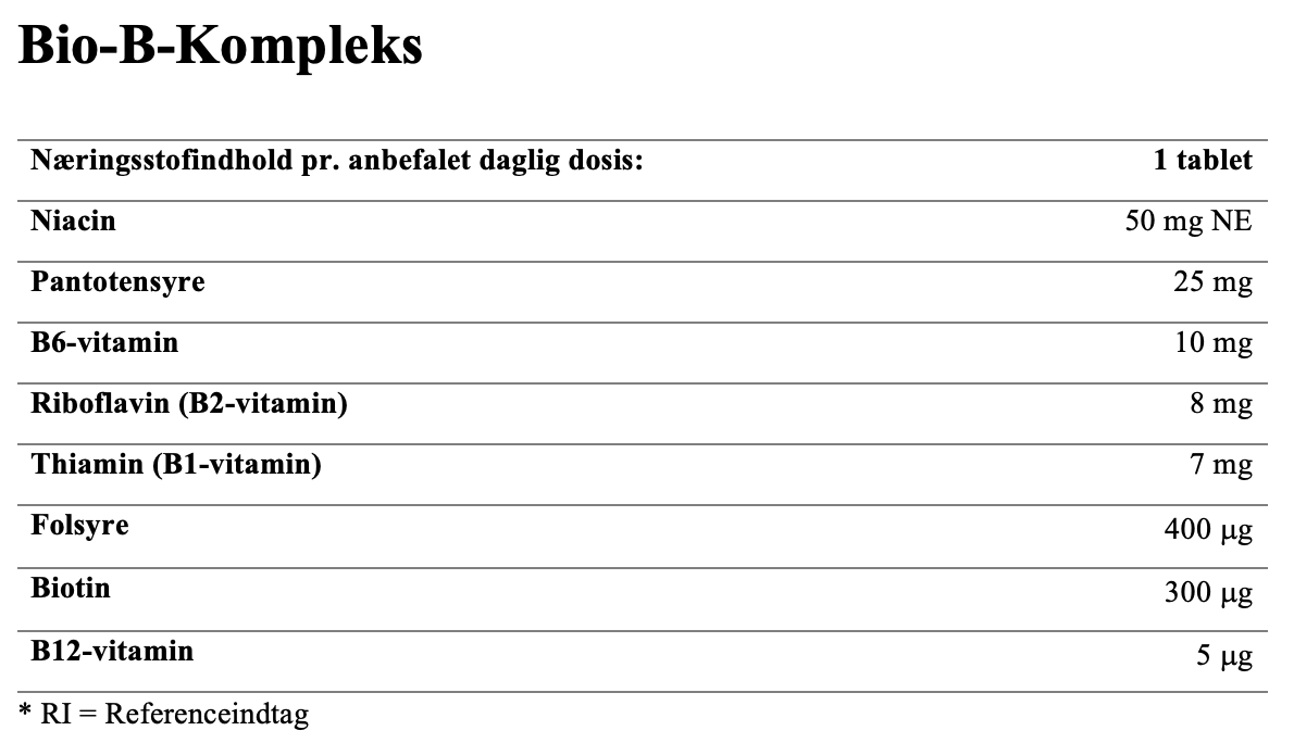 Bio-B-Kompleks 60 stk.