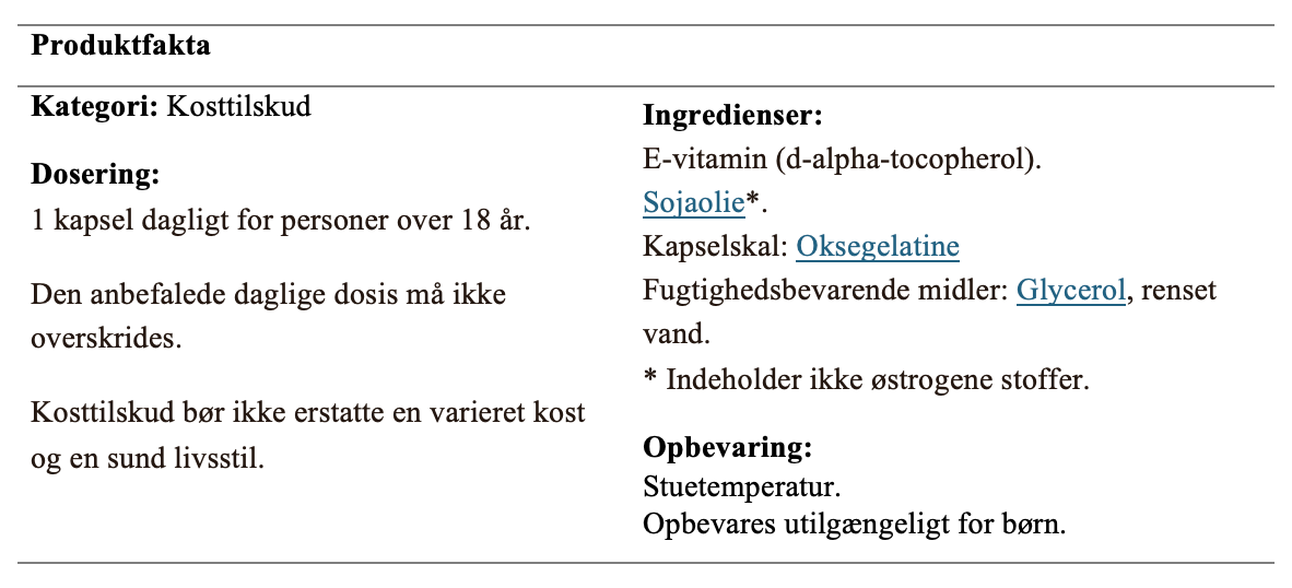 E-vitamin 60 stk.