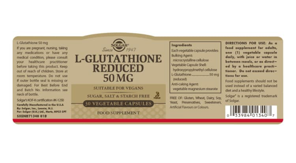 L-Glutathione 50 mg 30 stk.