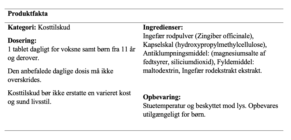 Ingefær 520 mg 100 stk.