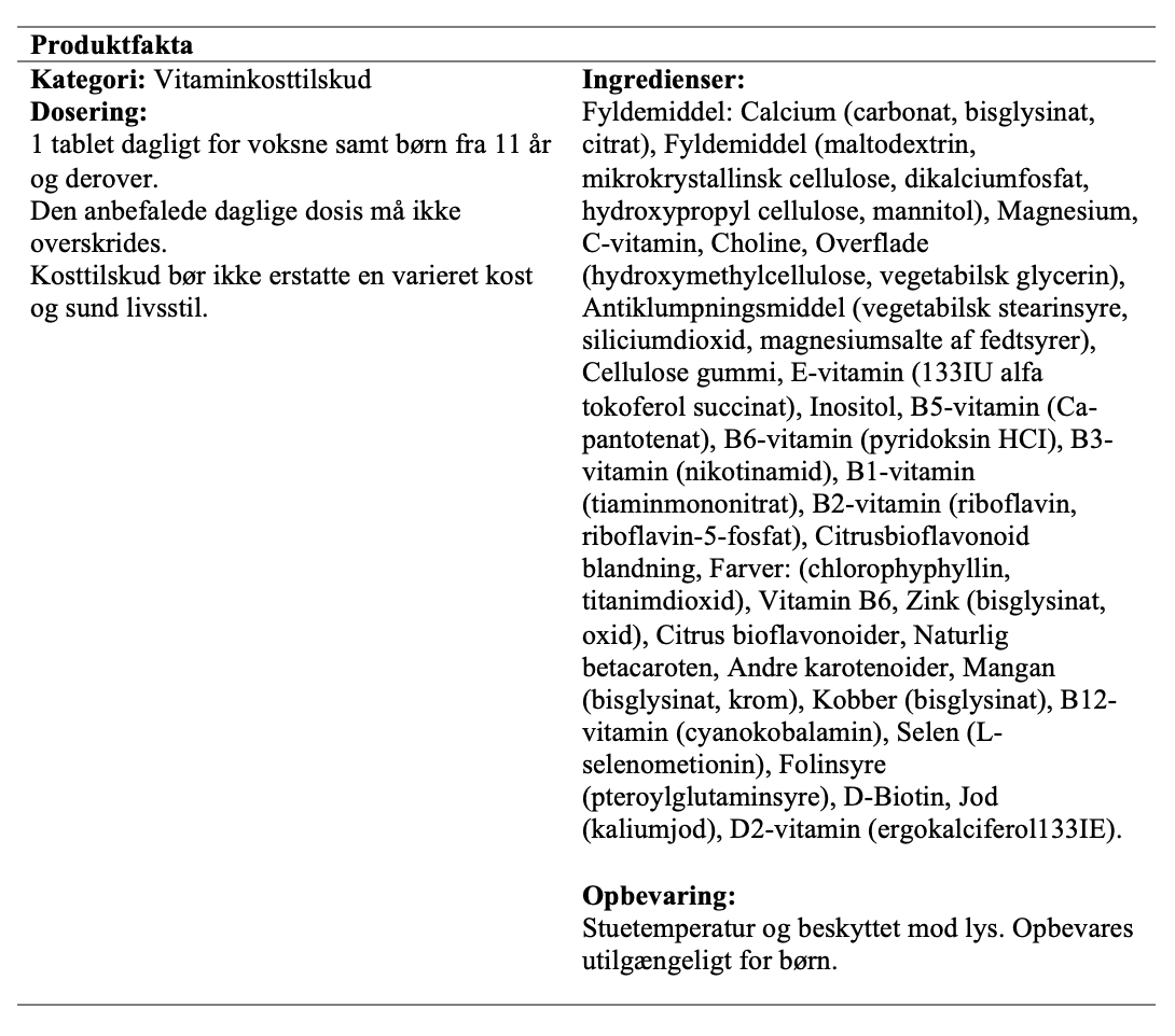 Male multivitamin 120 stk.